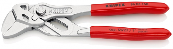 Knipex Zangenschlüssel L.150mm Spannweite 27mm verchromt Kunststoffüberzug