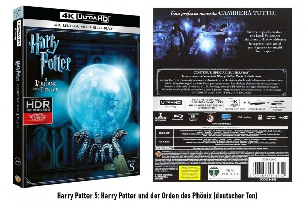 Harry Potter und der Orden des Phönix (Teil 5) 4K UltraHD+Blu-ray (Ton Deutsch)