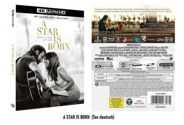4K Blu-ray A STAR IS BORN (Ton Deutsch)