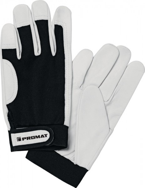 Handschuhe Main Größe 8 schwarz/naturfarben EN 388 PSA-Kategorie II PROMAT