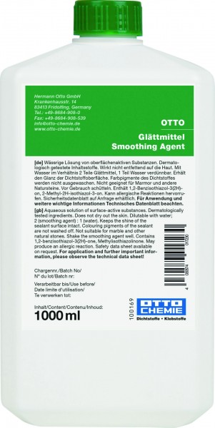 Otto-Chemie Glättmittel 1L (für Silikon-, PU-, MS-Hybrid-Dichtstoffe)