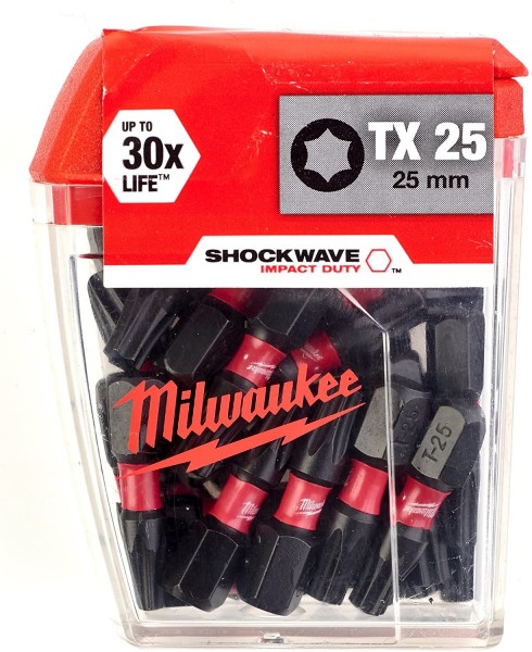 Milwaukee Schrauberbit SHOCKWAVE (2VE5) TX25 / 25 mm