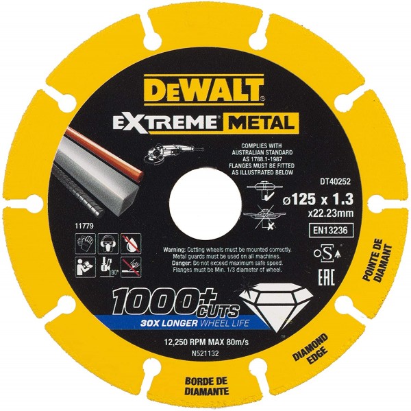 DeWalt Diamant-Trennscheibe EXTREME Metall DT40252 D.125x1,3mm
