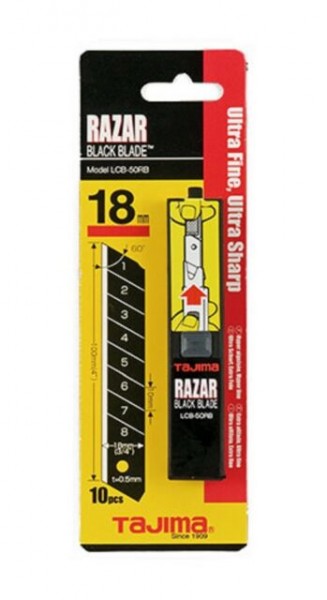 TAJIMA Razar Black Klinge 18mm, Box 10 Klingen